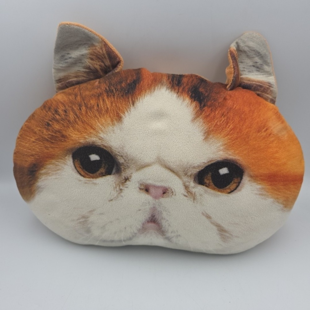 SNOOPY CAT FACE HEAD PLUSH DECOR ACCENT PILLOW 15" ADORABLE